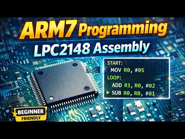 ARM7 Stack Tutorial | PUSH POP with Hex Number Reversal Example