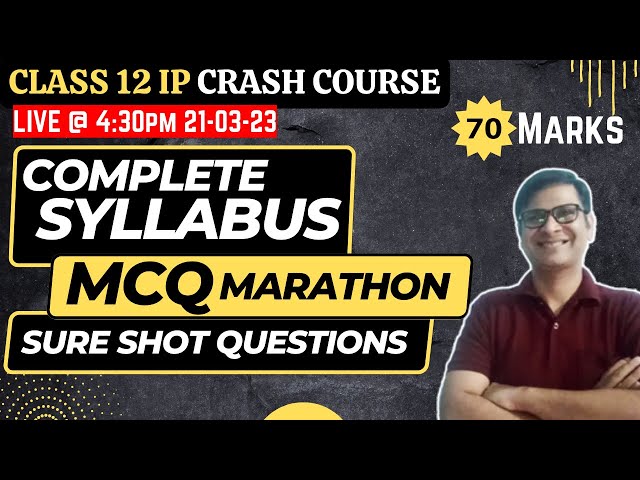 Score 70/70 One Shot MCQ Full Course Class 12 Computer Science