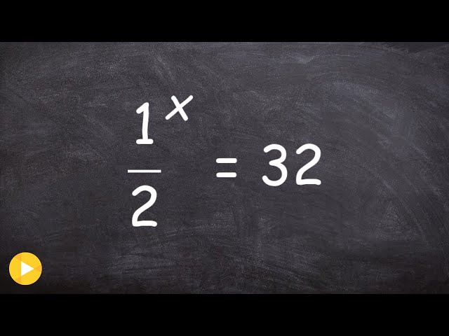 Solve an exponential equation when your base is a fraction