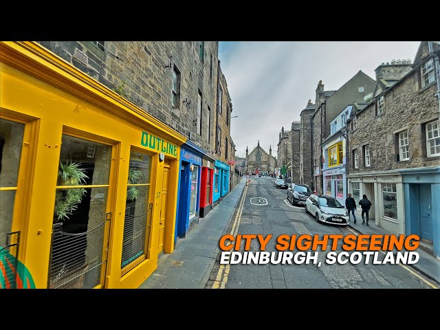 City sightseeing bus tour through the heart of Edinburgh, Scotland 🚌 (April 2022)