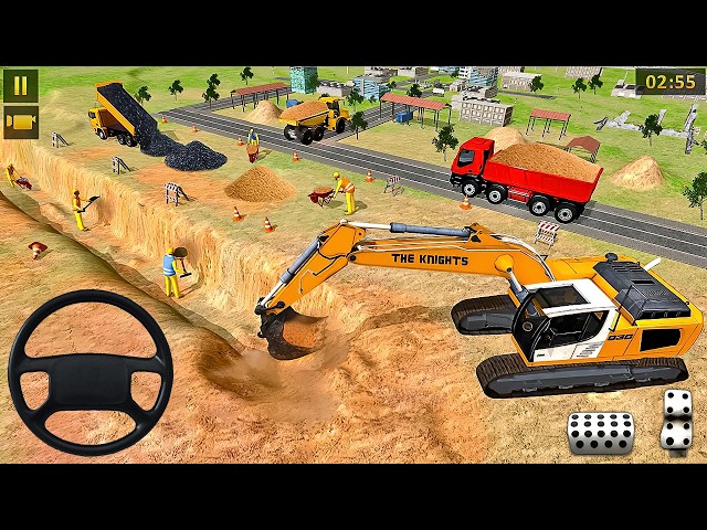 👷🏻Heavy Excavator Road Construction Simulator 🚧 - City JCB Games 2026 - Android Gameplay