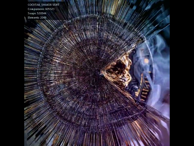 cocktail shaker sort visualisation #mori #algorithm #blockchain