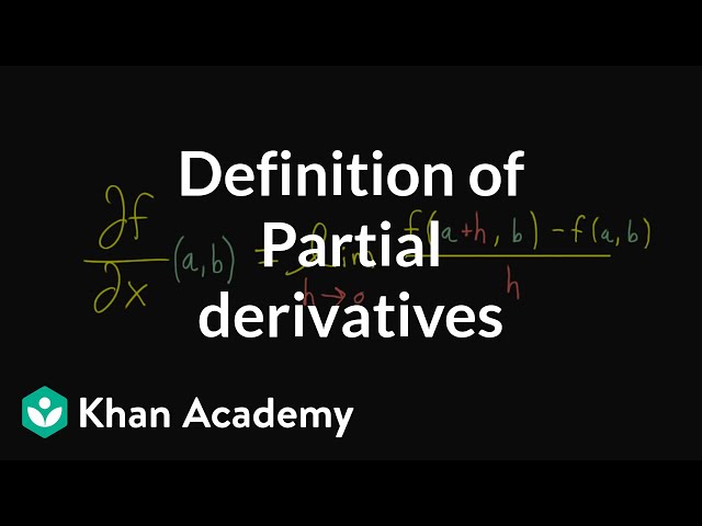Formal definition of partial derivatives