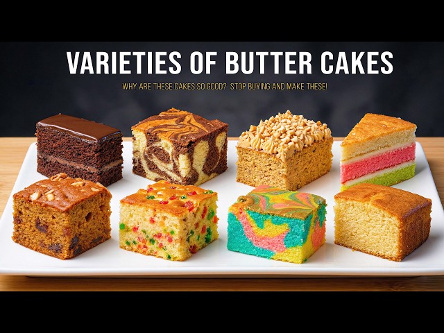 Easy Butter Cake Varieties BEST Ones!  | Soft Moist & Bakery Style