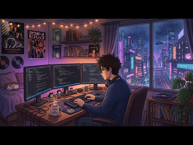 late night coding 🌃 lofi beats to hack/study to