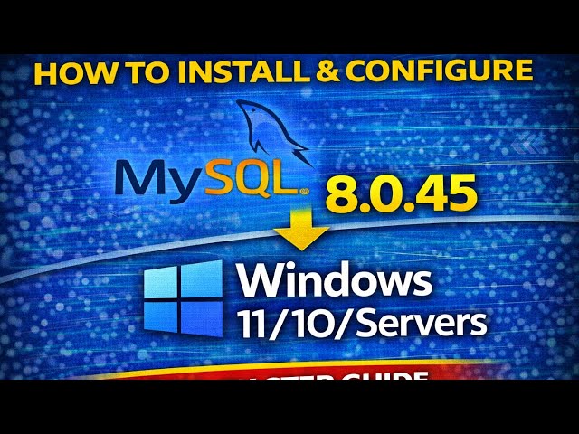 How to Install & Configure MySQL 8.0.45 on Windows 11/10 /Servers|Connect from Workbench|2026 Update