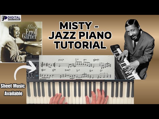Misty Piano Tutorial | Easy Jazz Piano Tutorial | Jazz Sheet Music PDF