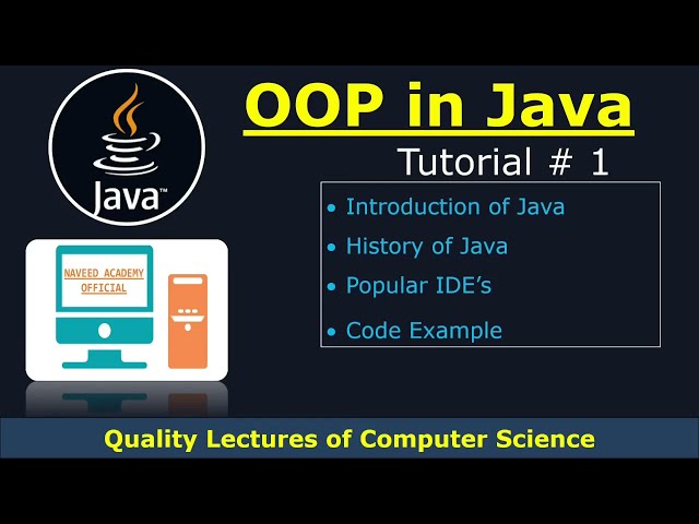 OOP in Java Tutorial #1 | Introduction, History,IDE's & Code Example [Urdu]