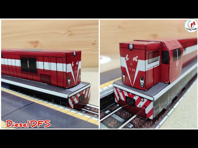 Paper Train|China Rail Diesel DF5 like WDM3|How to Make Railway|Easy Paper Train|Model Railway