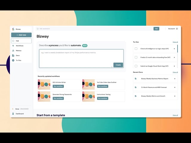 The Simple, No-Code AI Workflow Builder: Bizway