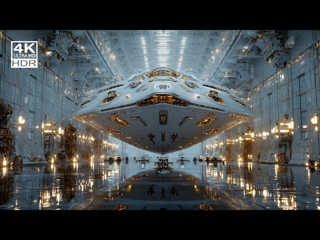 Cinematic Steampunk Space Voyage (4K HDR) | Luxury Interstellar Journey Ambient Film