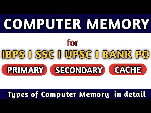 Computer Memory | How Computer Memory Works | Types of Computer Memory| Student Success by JS Dhanju