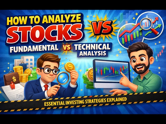 How to Analyze Stocks - Fundamental vs Technical Analysis (10 Minutes)