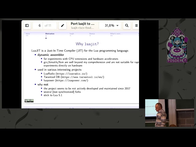Port luajit to RISC-V Motivation, first steps and perspectives
