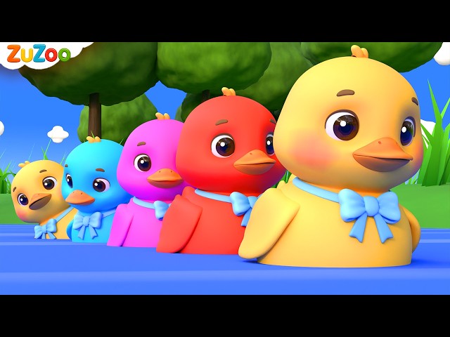 5 Little Ducks(Learning Colors Song) | ZuZoo Nursery Rhymes & Kids Songs