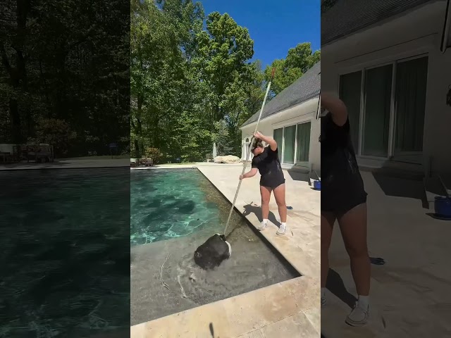 How to Clean a Pool in Seconds 🤯