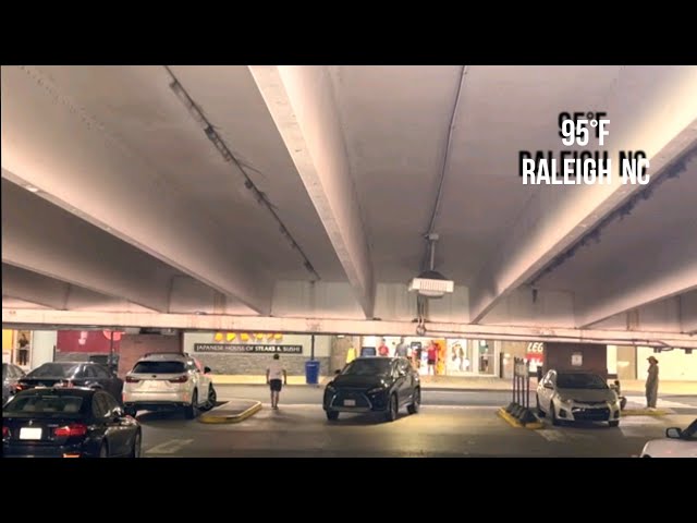 CRABTREE VALLEY MALL - BUSY PARKING LOT CAMERA VIDEO RALEIGH NC