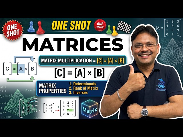 One Shot | Chapter 3 | Matrices | Applied Mathematics Class 12 | Gaur Classes