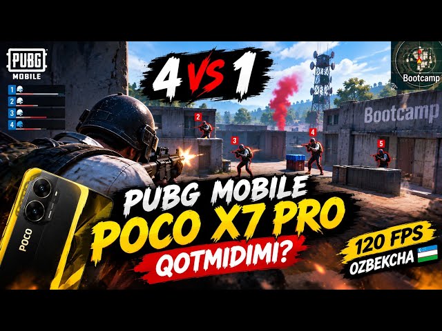 Pubg mobile POCO X7 PRO qotmidimi? 120fps 4 ga 1 