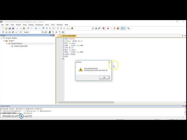 Square wave generator using 8051