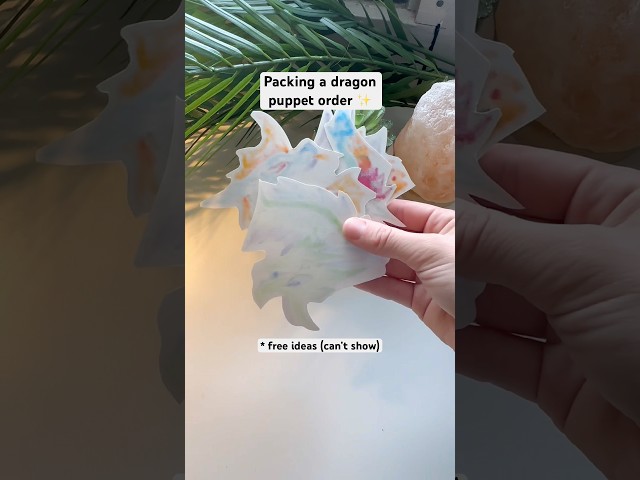 Pack A Dragon Puppet Order With Me! #dragonpuppets #paperdragons