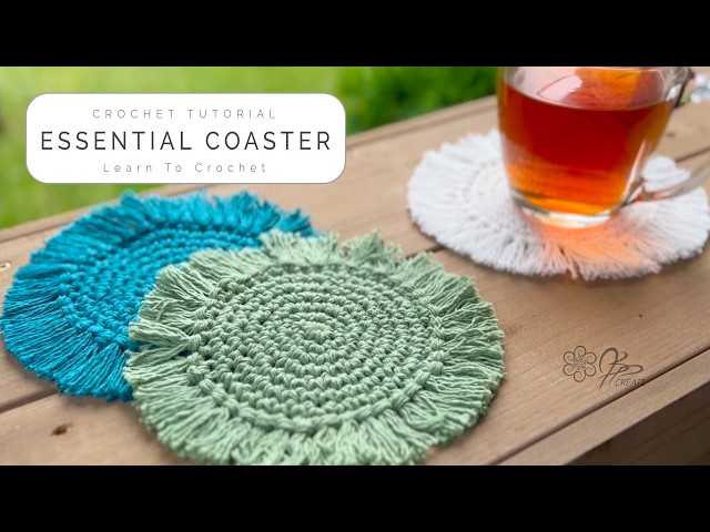 The Perfect Beginner Crochet Project! Easy Round Coaster