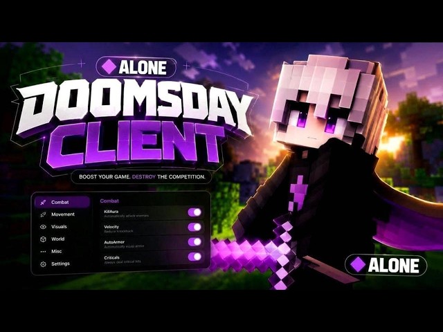 Doomsday Client - The Best PvP Hacked Client For Minecraft in 2026 For Free! (1.8.9 - 1.21.11+)