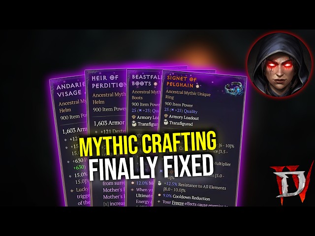 Diablo 4 - NEW PATCH, MYTHIC CRAFTING FIXED?!
