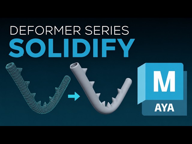 Maya Solidify Deformer Beginner Tutorial! EP 6 Deformer Series!