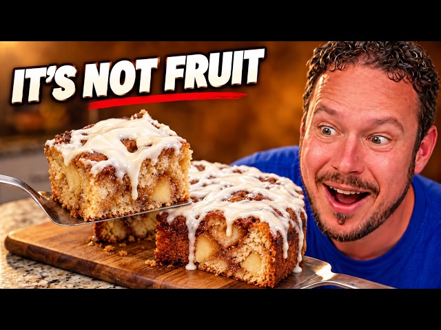 Apple Fritter Cake With No Apples, No Sugar, & No Wheat