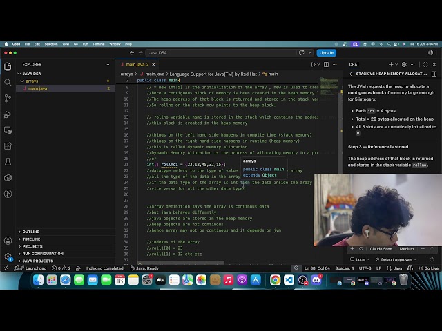 Day 4 | Learning JAVA | AI based Learning | Code with Me | India Livestream