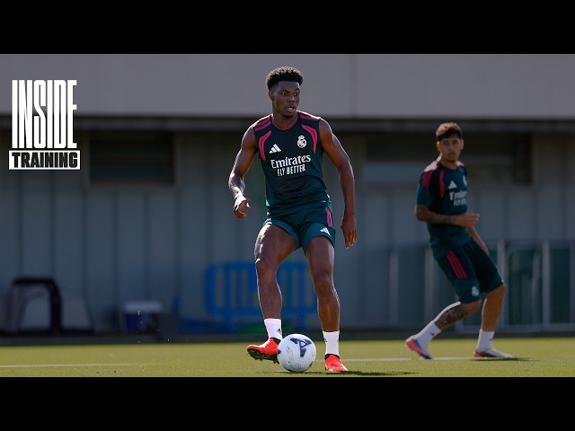 ¡INCREÍBLE REMATE DE TCHOUAMENI! 😳 | Entrenamiento del Real Madrid