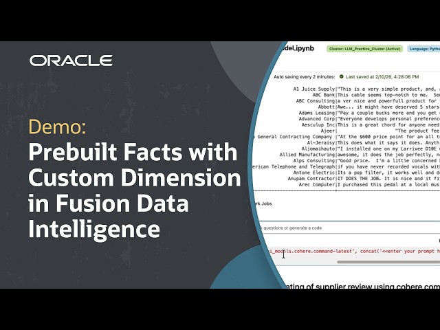 How to Add a Custom Dimension to a Prebuilt Fact in Oracle Fusion Data Intelligence