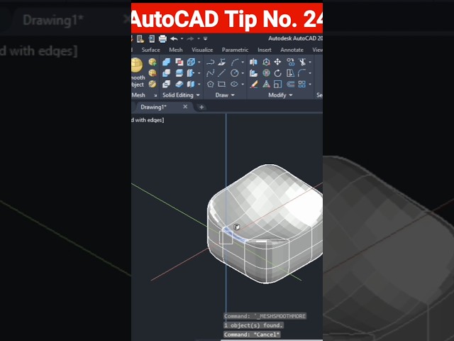 AutoCAD Tip No. 24 Mesh use 3D Modeling in #autocad #shorts #viral #architecture #tutorial
