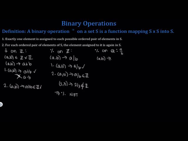 Binary Operations Introduction