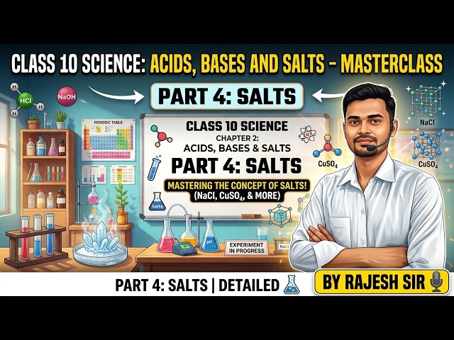 Acids, Bases and Salts Part 4 – Salts,  Class 10 Science |