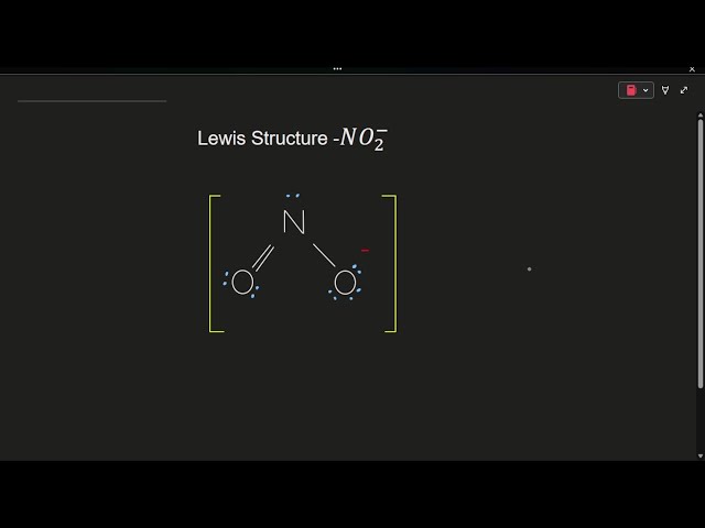 Lewis Structure of Nitrite Ion. Resonance structure