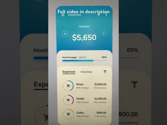 Budget Expense App | UI Design To HTML, CSS #html #css #uiinspiration #budget #expenses