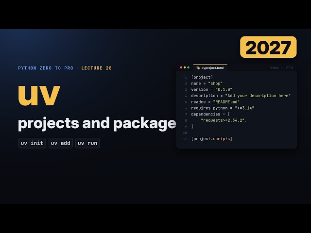 uv for Python: Projects, Packages and Environments the 2027 Way