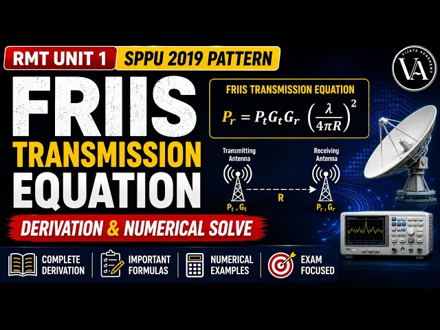 Friis Transmission Equation Complete Derivation + Numericals | RMT Unit 1 | SPPU INSEM Exam
