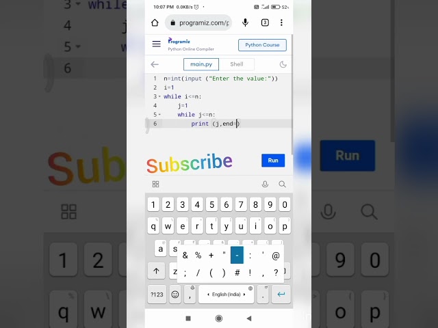 Nested while loop #nestedloop #nestedwhileloop #python #simpleprogram #rlavanya #google #viral