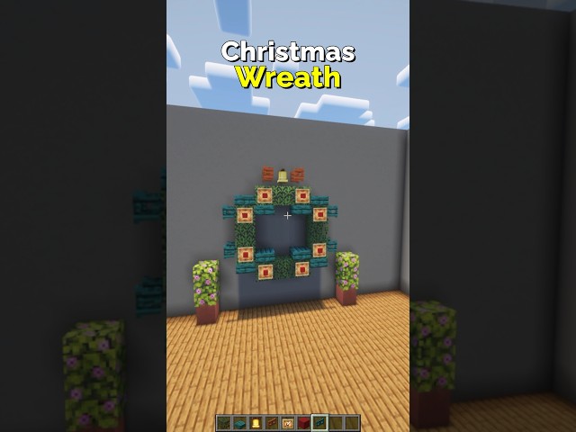 How to Make a Christmas Wreath in Minecraft – Festive | CupSapling #minecraft #shorts #christmas