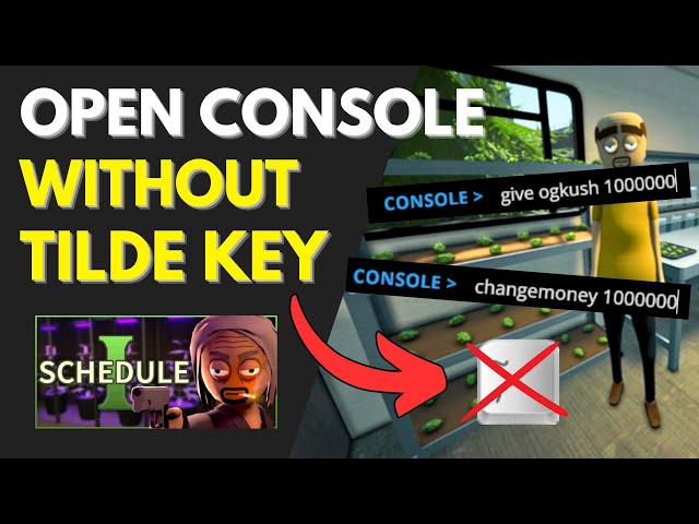 Schedule I - How To Open Console Without Tilde Key (Easy Tutorial)