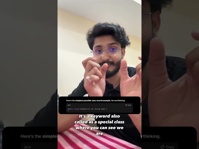 Java Records don’t replace classes.They replace bad design #Java#JavaRecords #CodingReels #uncodedex