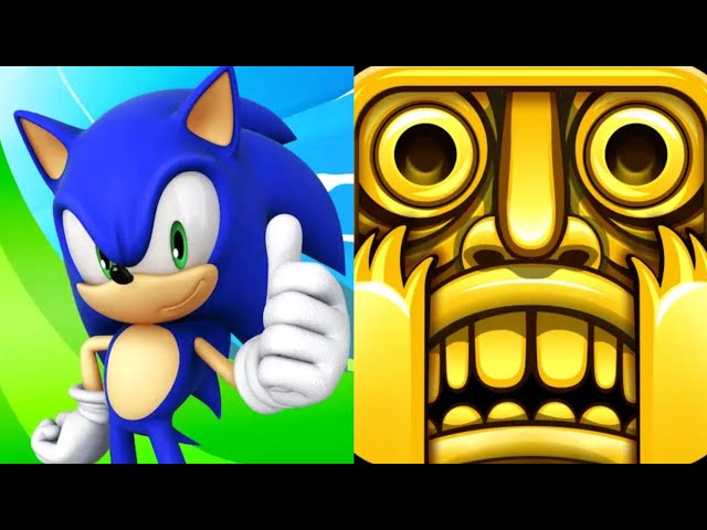 Sonic Dash VS  Temple run  Gameplay IOS Android