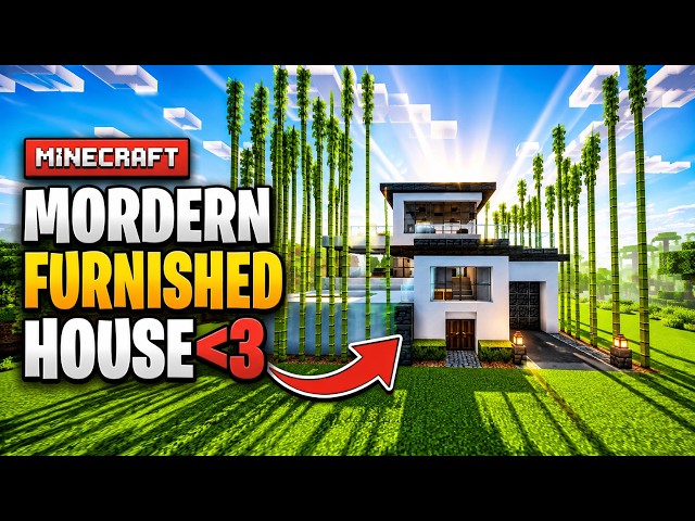 Mordern furnished house #minecraft