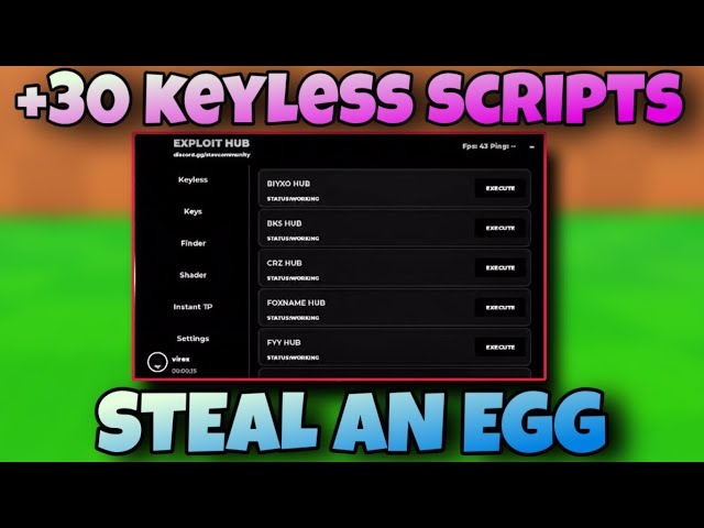 [NO KEY] +30 KEYLESS SCRIPTS STEAL AN EGG | 🔥 MIRANDA HUB AND LENNON AND SO MANY MORE