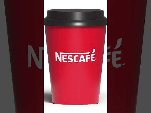 Create 3D Nescafe coffee cup In Adobe Illustrator Tutorial #graphicdesign #shorts #3d #coffee