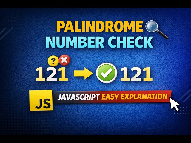 Check Palindrome Number in JavaScript 🔍 | Easy Method