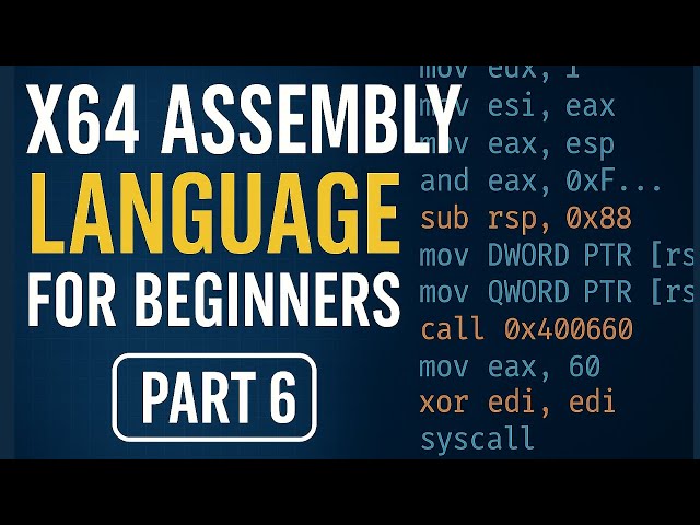 X64 Assembly Language For Beginners: 6. MOV Instruction moving data in and out of RAM